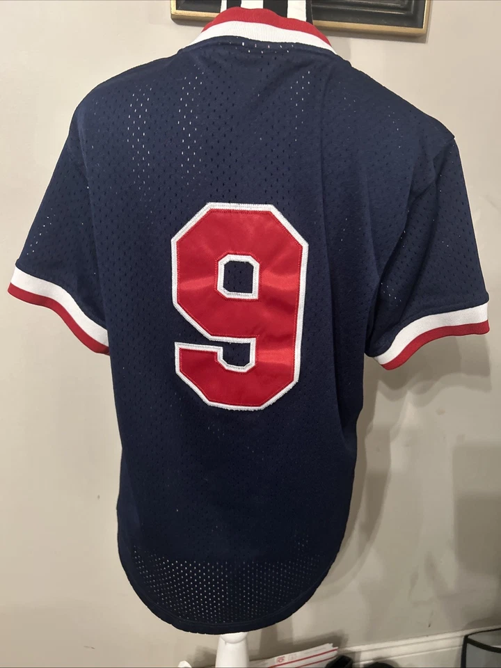正品 Mitchell & Ness 波士顿红袜队 #9 Ted Williams 1990 美国职棒大联盟球衣复古 — 第 1/4 张图片