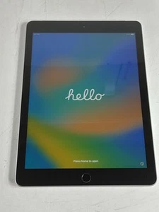 Apple iPad 5th Gen A1823 32 GB iOS 16.7.11 Space Gray ( Wi-Fi + 4G ) Unlocked - Picture 1 of 8