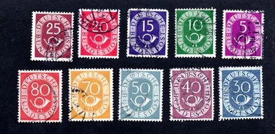 Bund 1951 group of 10 stamps used CV=39.5$ - Image 1 of 2