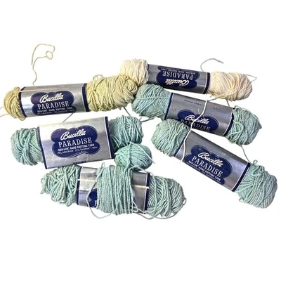 Lote de fios vintage Bucilla Paradise Ban-Lon 1 oz novelos creme perfeito década de 1960 acrílico - Imagem 1 de 4