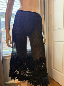 New Vntg Nearly S/S 2000 Jean Paul Gaultier FEMME Net Sexy Skirt Lace Sz.10 - Picture 1 of 14