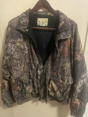 Vintage Woolrich Hunting Jacket Camo Mossy Oak Break Up Quilt Insulated Mens XL - Image 1 of 4