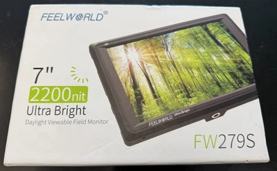 FEELWORLD FW279 7 inch DSLR Camera Field Monitor 2200nits Bright HD LCD 4K HDMI - Image 1 of 4