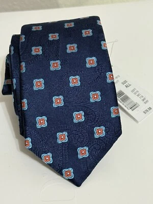 Ted Baker London Italys Silk Tie In Navy Blue Color. - Image 1 of 4