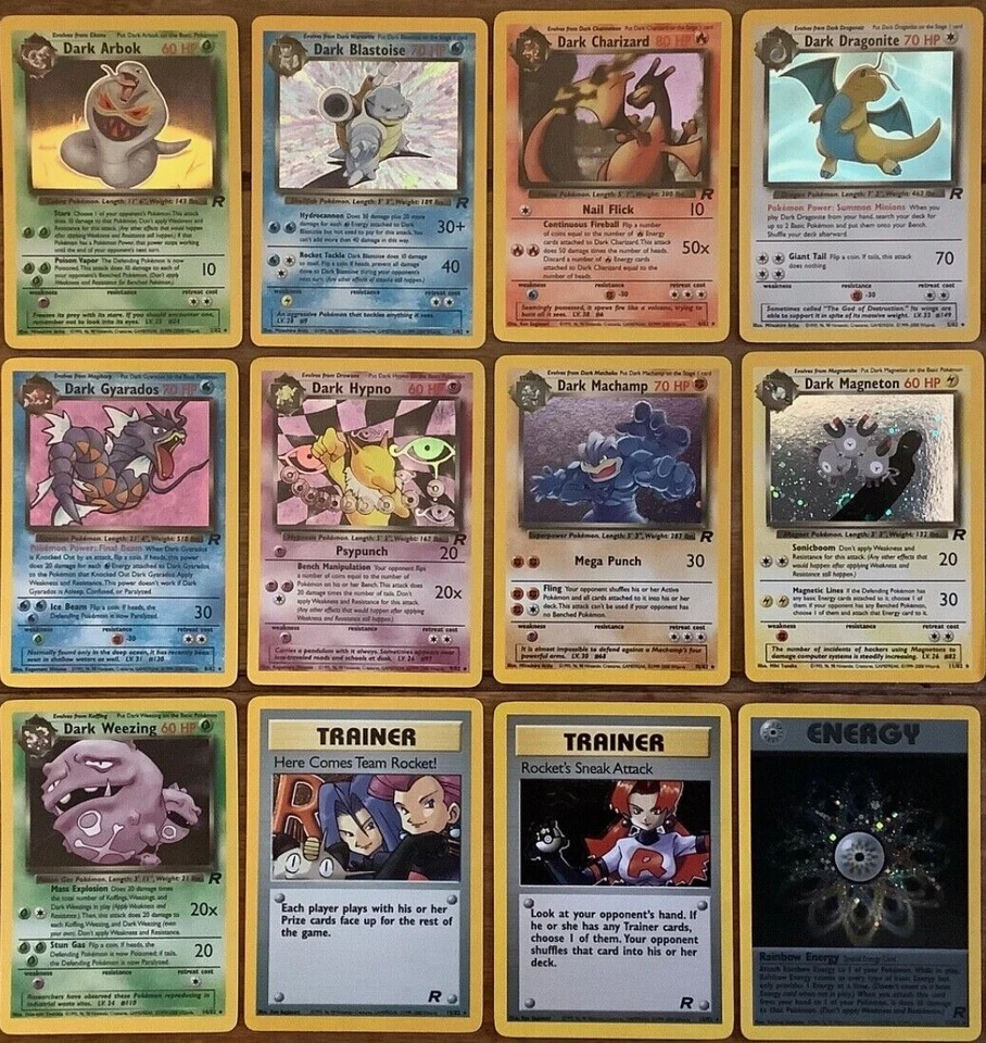 LOTTO CARTE POKEMON OLD - TEAM ROCKET - COMUNI RARE & HOLO ITALIANE NO BASE 1ST - Immagine 1 di 1
