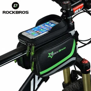 Cycling Bicycle Front Frame Bag Bike Phone Holder Bracket Touch Screen Pannier - Picture 1 of 14