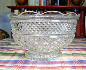 Large Footed Bowl - WEXFORD - Anchor Hocking - 10" - Picture 1 of 8