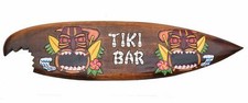 Tiki Bar tavola da surf 100 cm tavola da surf con motivo Tiki in stile Hawaii Mauii