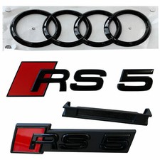 Pacchetto Emblema Nero griglia anteriore posteriore ORIGINALI AUDI BLACK EDITION rs5 8t 8f f5
