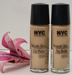 2 pk NYC New York Colors Smooth Skin Liquid Foundation 0.99 fl oz 682 WARM BEIGE - Picture 1 of 2