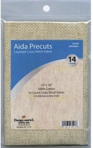 Oatmeal -Aida Precuts- Cross-Stitching Fabric / 14 Ct -- 15" x 18" -- Ref. #3508 - Picture 1 of 2