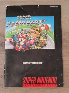 Super Nintendo Super Mario Kart Original Authentic Instruction Booklet Manual - Picture 1 of 2