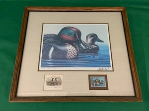 Impresión de estampilla de pato federal 1979 - verde azulado alado - por Michaelsen Remarque Ed + - Imagen 1 de 3