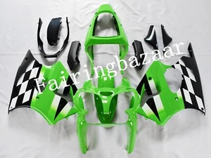Fit for 2000-02 ZX6R / 2005-08ZZR600 Green Black White ABS Injection Fairing Kit - Picture 1 of 6