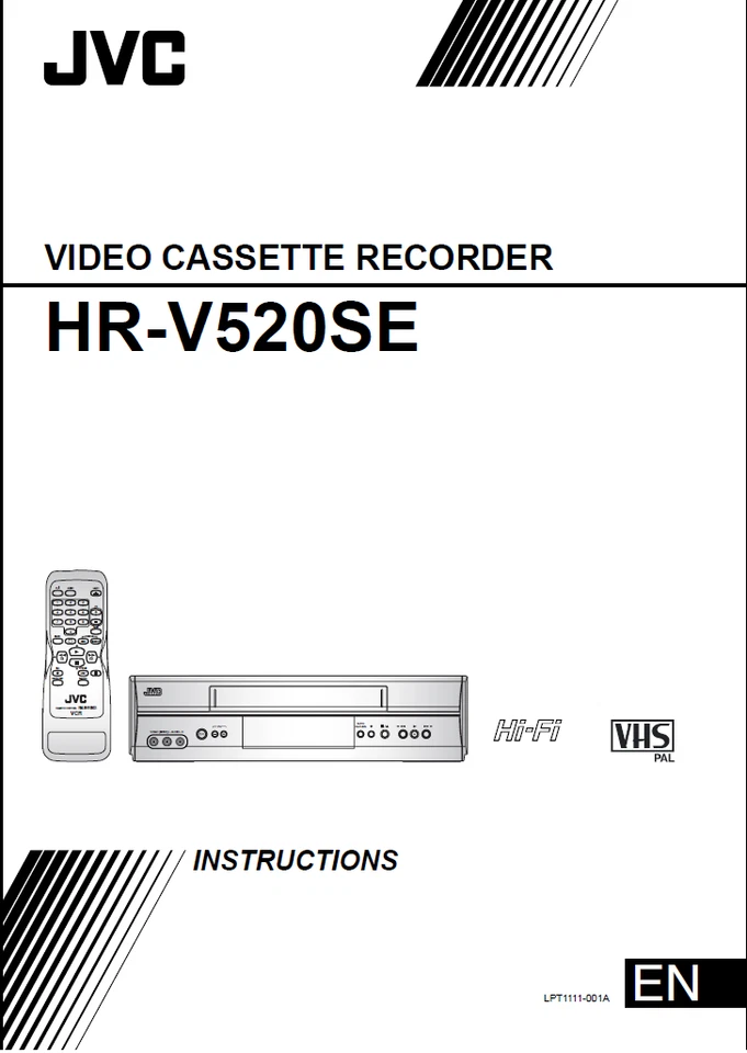 JVC HR-V520SE videocassette recorder user manual (PDF) - Image 1 of 1