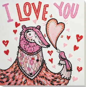 Hágalo usted mismo Kit de bordado de cuentas "Enamored" 7.9"x7.9" / 20.0x20.0 cm, Abris Art - Imagen 1 de 1