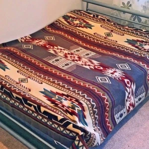 EXTRA LARGE SOFT & WARM ALPACA WOOL BLANKET PLAID 75"x90" (195x230 cm) OTAVALO - Picture 1 of 8