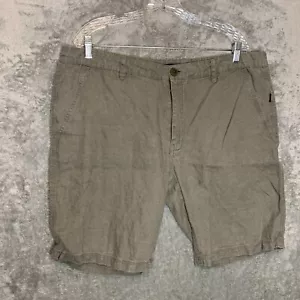 Onia Men Beach Casual Party Linen Flat Front Bermuda Chino Mid Rise Shorts 38* - Picture 1 of 9
