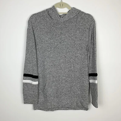 Sudadera con capucha tejida elástica de felpa gris talla XL (14) Old Navy para niños Foto 1 de 4