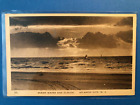 OCEAN WAVES & CLOUDS ATLANTIC CITY MAILLOT NEUF CARTE POSTALE FRONTIÈRE BLANCHE 1923 ANNULER