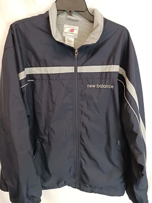 Chaqueta cortavientos New Balance azul/gris talla para hombre LG Foto 1 de 4