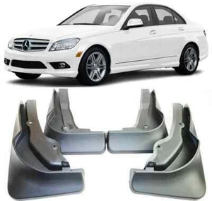 Genuine Mud Flaps Splash Guards For 2000-2014 Mercedes Benz C Class AMG C63 Seda - Picture 1 of 12