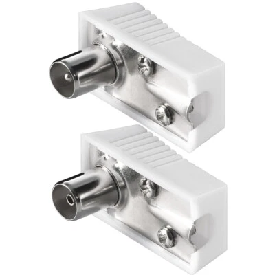 GOOBAY Angolo IEC maschio + giunto coppia pezzi KOAX cavo antenna tv presa coassiale