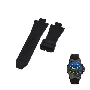 Correa de reloj MK8406 29 mm de goma negra para Michael Kors - Imagen 1 de 7