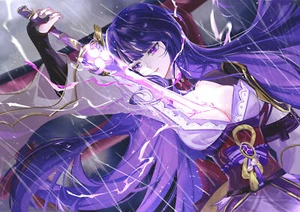 Anime girls vardan artwork genshin impact raiden shogun Playmat Gaming Mat Desk - Picture 1 of 1