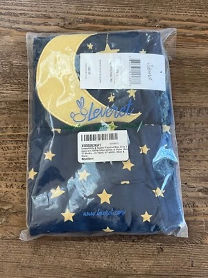 Leveret Kid Pajama Set 100% Cotton Moon & Stars Size 4 Yr Years New NWT - Image 1 of 4