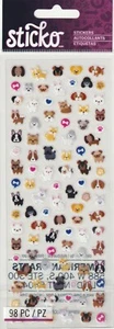 NEW! Sticko Tiny DOGS Puppy Theme Stickers 98 pieces! 00074 Fast FREE Shipping! - Picture 1 of 1