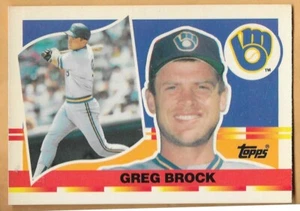 GREG BROCK MILWAUKEE BREWERS #47 - TOPPS BIG 1990 - Picture 1 of 2