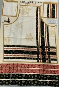 WILMINGTON PRINTS #86371-159 - MAKING SPIRITS BRIGHT APRON PANEL - Picture 1 of 3