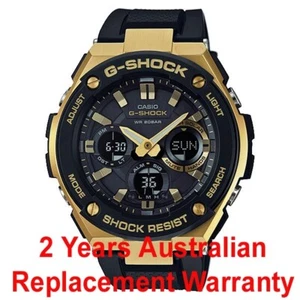 CASIO G-SHOCK G-STEEL SOLAR WATCH GSTS100 GST-S100G-1A BLACK x GOLD 2Y WARRANTY - Picture 1 of 7