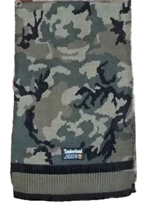 Timberland Graphic Leaf Army Camo Green Winter Scarf Adult One Size - Picture 1 of 3