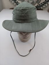 Vintage Columbia Wide Brim Hat Adult Olive Green Boonie Sun Hiking Outdoor Small