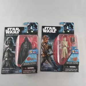 Rogue One Darth Vader & Force Awakens Rey (Jakku) Star Wars Hasbro Figures (MoC) - Picture 1 of 7