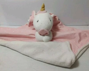 Manta de seguridad para bebé Carters Lovey Just One You rosa unicornio lunares - Imagen 1 de 4