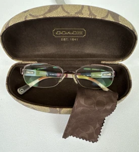 FRAMES ONLY Coach HC 5004 (Bettie) 9032 (Purple) Half Rim Eyeglasses With Case - Picture 1 of 8