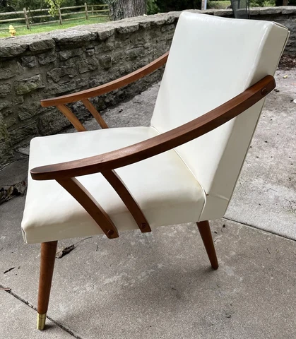 Vintage Original Mid Century Modern MCM White Chair Cover