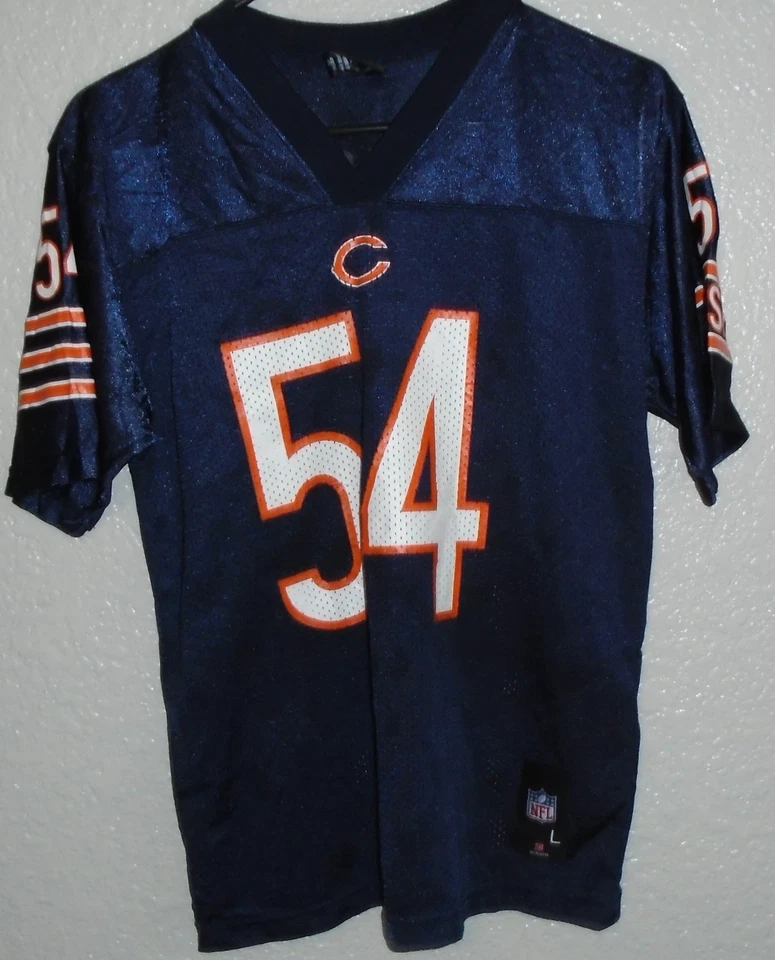 Camiseta deportiva de fútbol americano grande de la NFL Reebok Chicago Bears #54 Brian Urlacher de colección Foto 1 de 2
