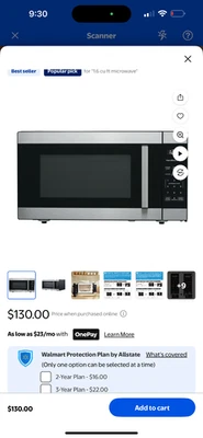 Horno microondas encimera con sensor Hamilton Beach de 1,6 pies cúbicos en acero inoxidable Foto 1 de 2