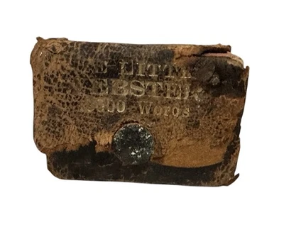 Antique The Little Webster 18000 Words Dictionary Leather 2" - Image 1 of 4