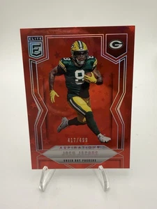 Josh Jacobs 2025 Elite #24 Red Aspirations Stars /499 - Picture 1 of 3