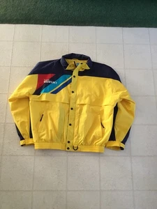 Vtg Team Suzuki Official Race Gear Nylon Jacket Yellow/Blue/White XL 109285 - Picture 1 of 9