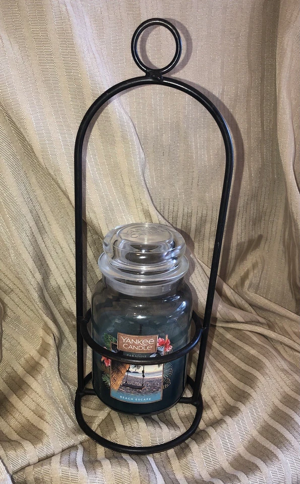 VELA FRASCO FERRO PRETO 22” COUNTRY PRIMITIVO SUPORTE - Imagem 1 de 1