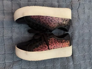 Head Over Heels Black Trainers with Rainbow Sequins Women size 7 - Picture 1 of 5