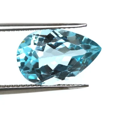 7,66 CT. VVS Topacio Azul Cielo Pera Brasil 10 x 15 mm. Foto 1 de 4