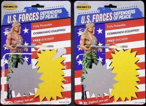 US FORCES DEFENDERS OF PEACE Remco Toys 1986 Lot of Two Card Backs 3.75 Inch - Picture 1 of 2