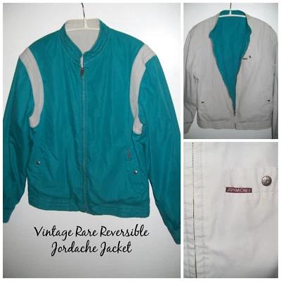 Vintage Jordache Women’s Blue Gray Reversible Canvas Jacket Size S/M RARE - Image 1 of 4